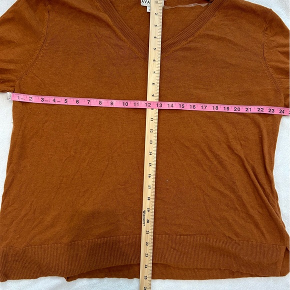 AVA & VIV burnt orange V-neck sweater Women’s size 3X - Picture 9 of 9